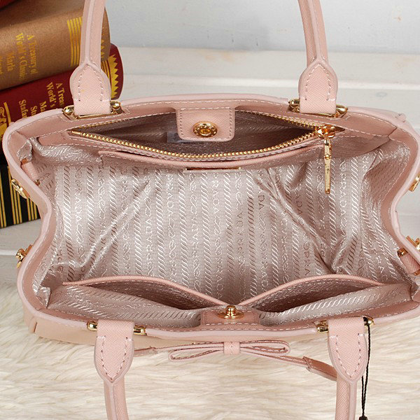 2014 Prada saffiano calfskin tote BN2245 light pink